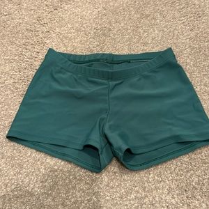 Katrina Active Wear green shorts spandex sz YM